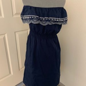 Blue tube dress